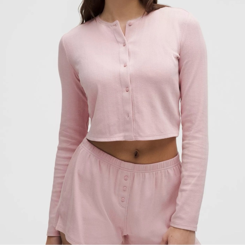 Lululemon Cotton Cropped Button Shirt